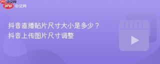 抖音直播贴片尺寸大小是多少？抖音上传图片尺寸调整