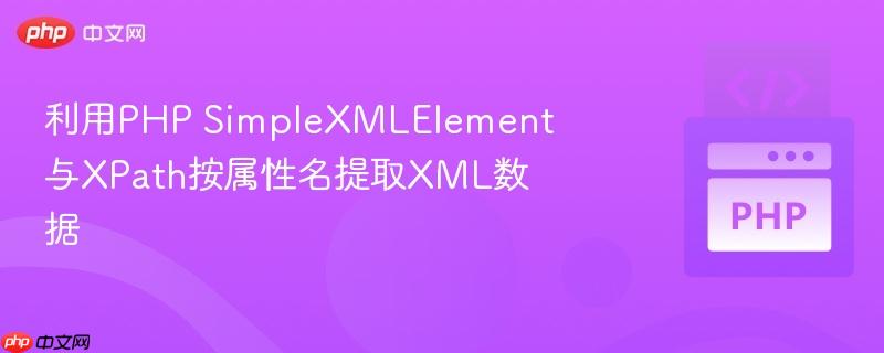 利用PHP SimpleXMLElement与XPath按属性名提取XML数据