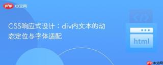 CSS响应式设计：div内文本的动态定位与字体适配