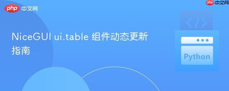 nicegui ui.table 组件动态更新指南
