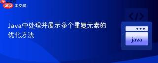 Java中处理并展示多个重复元素的优化方法