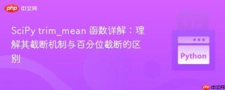 SciPy trim_mean 函数详解：理解其截断机制与百分位截断的区别