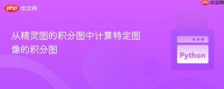 从精灵图的积分图中计算特定图像的积分图