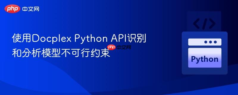 使用docplex python api识别和分析模型不可行约束