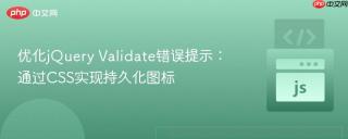优化jQuery Validate错误提示：通过CSS实现持久化图标
