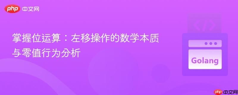 掌握位运算:左移操作的数学本质与零值行为分析