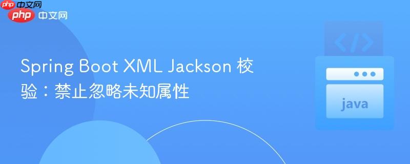 spring boot xml jackson 校验:禁止忽略未知属性