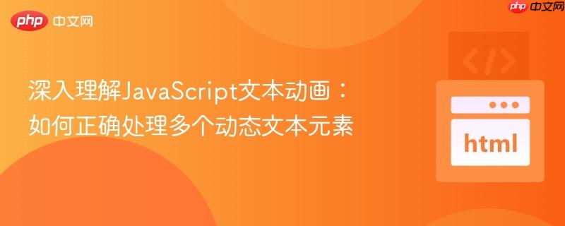 深入理解JavaScript文本动画:如何正确处理多个动态文本元素