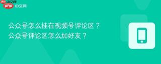 公众号怎么挂在视频号评论区？公众号评论区怎么加好友？