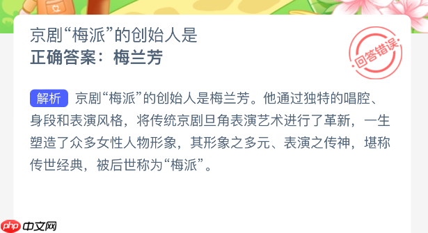 京剧梅派的创始人是