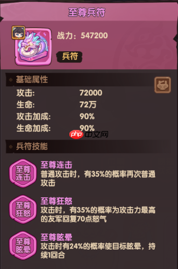 《守护之境》孙尚香兵符洗练推荐