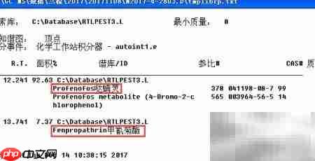 安捷伦MSD谱库检索结果汉化