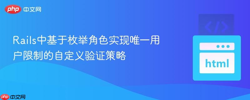 Rails中基于枚举角色实现唯一用户限制的自定义验证策略