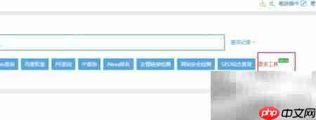 用站长工具快速查死链