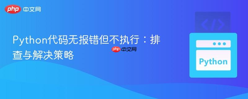 python代码无报错但不执行:排查与解决策略
