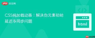 CSS纯加载动画：解决伪元素初始延迟与同步问题
