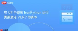 在 C# 中使用 IronPython 运行需要激活 VENV 的脚本