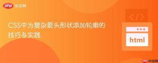 CSS中为复杂箭头形状添加轮廓的技巧与实践