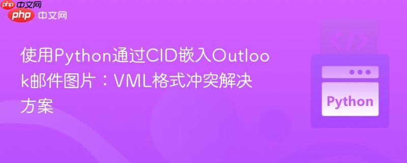 使用Python通过CID嵌入Outlook邮件图片:VML格式冲突解决方案