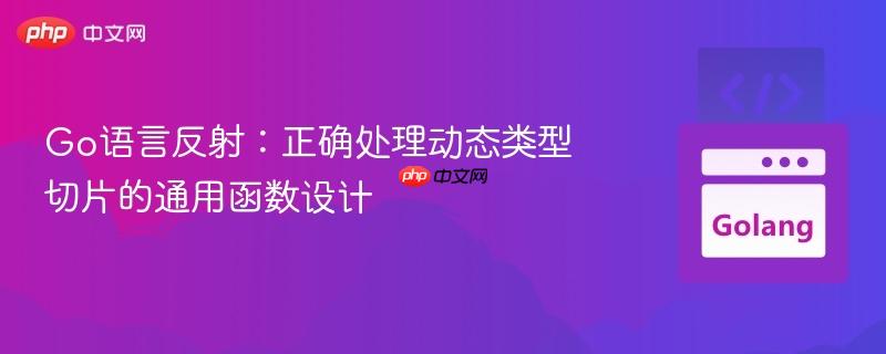 Go语言反射:正确处理动态类型切片的通用函数设计