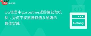 Go语言中goroutine返回值获取机制：为何不能直接赋值与通道的最佳实践