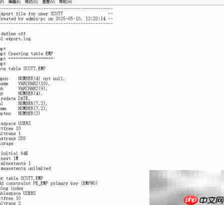 PLSQL导出Oracle表结构