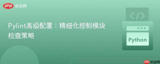 Pylint高级配置:精细化控制模块检查策略