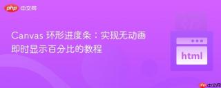 Canvas 环形进度条：实现无动画即时显示百分比的教程