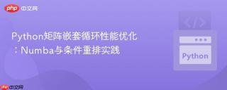 Python矩阵嵌套循环性能优化：Numba与条件重排实践