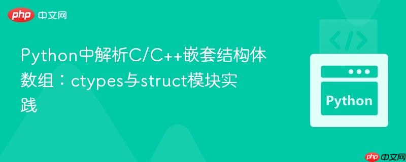 Python中解析C/C++嵌套结构体数组:ctypes与struct模块实践