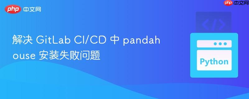 解决 gitlab ci/cd 中 pandahouse 安装失败问题