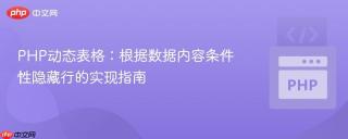 PHP动态表格：根据数据内容条件性隐藏行的实现指南