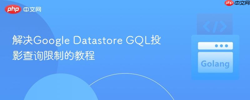 解决Google Datastore GQL投影查询限制的教程