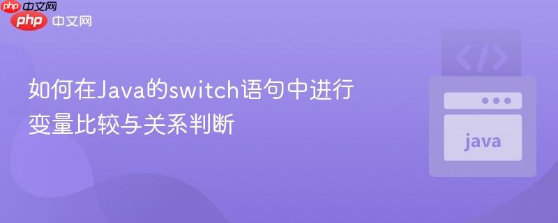 如何在java的switch语句中进行变量比较与关系判断