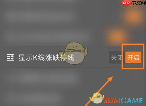 《随身行》显示k线涨跌停线方法