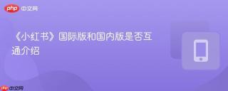 《小红书》国际版和国内版是否互通介绍