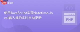 使用JavaScript实现datetime-local输入框的实时自动更新