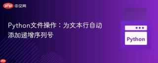 Python文件操作：为文本行自动添加递增序列号