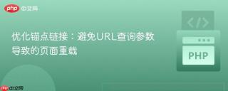 优化锚点链接：避免URL查询参数导致的页面重载