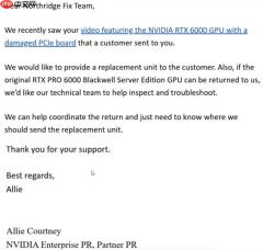 1万美元的RTX PRO 6000显卡损坏没法修：NVIDIA同意换新了！