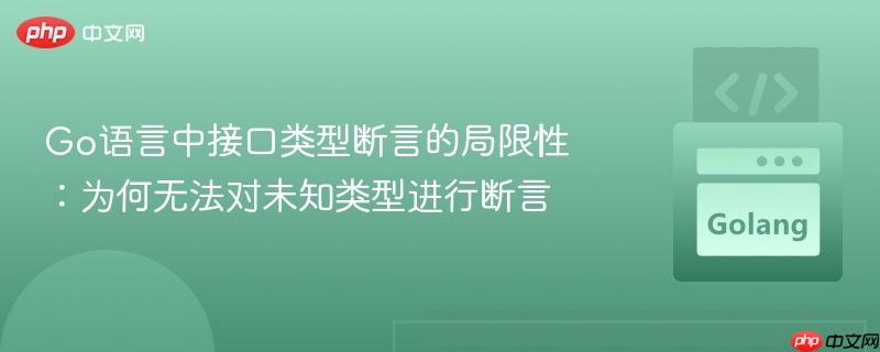 Go语言中接口类型断言的局限性：为何无法对未知类型进行断言
