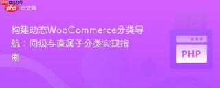 构建动态WooCommerce分类导航：同级与直属子分类实现指南
