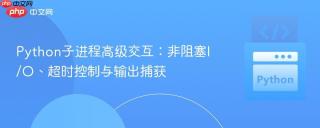 Python子进程高级交互：非阻塞I/O、超时控制与输出捕获