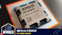 2025金摇杆奖榜单出炉 AMD锐龙9 9950X3D斩获最佳游戏硬件奖