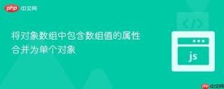 将对象数组中包含数组值的属性合并为单个对象