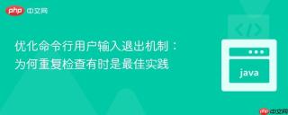 优化命令行用户输入退出机制：为何重复检查有时是最佳实践