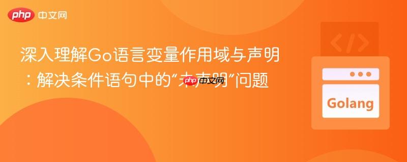 深入理解Go语言变量作用域与声明：解决条件语句中的“未声明”问题
