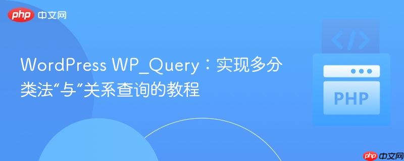 WordPress WP_Query:实现多分类法“与”关系查询的教程