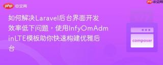 如何解决Laravel后台界面开发效率低下问题，使用InfyOmAdminLTE模板助你快速构建优雅后台