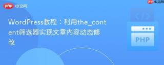 WordPress教程：利用the_content筛选器实现文章内容动态修改